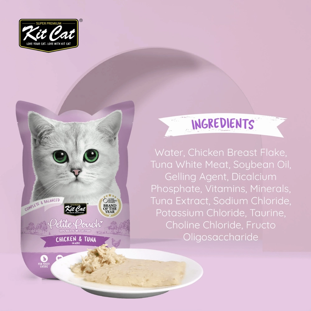 Kit Cat Chicken & Tuna, Chicken & Salmon and Classic Tuna Cat Wet Food Combo