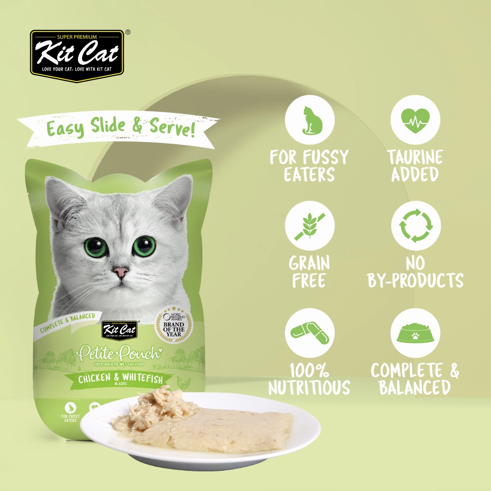 Kit Cat Chicken and Whitefish in Aspic Cat Wet Food