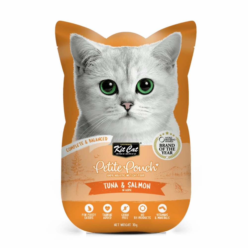 Kit Cat Chicken, Chicken & Salmon and Tuna & Salmon Cat Wet Food Combo