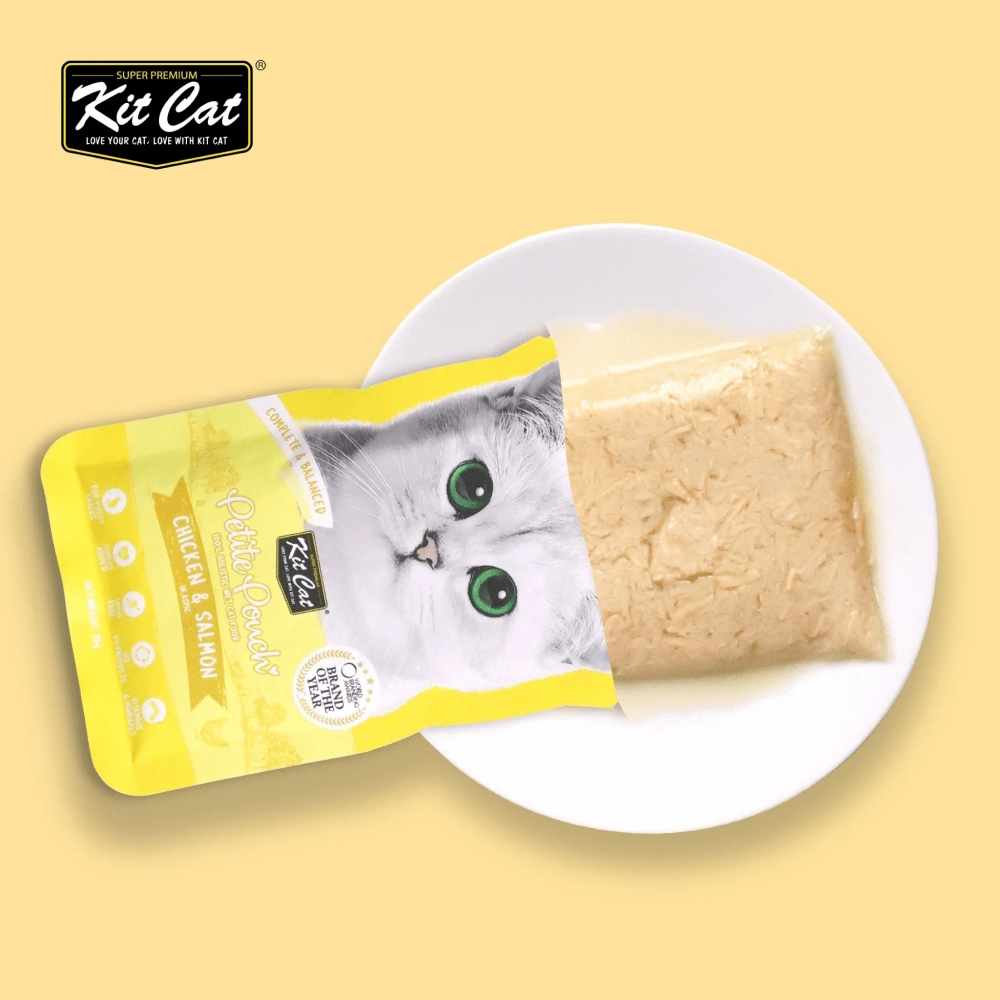 Kit Cat Chicken, Chicken & Salmon and Tuna & Salmon Cat Wet Food Combo
