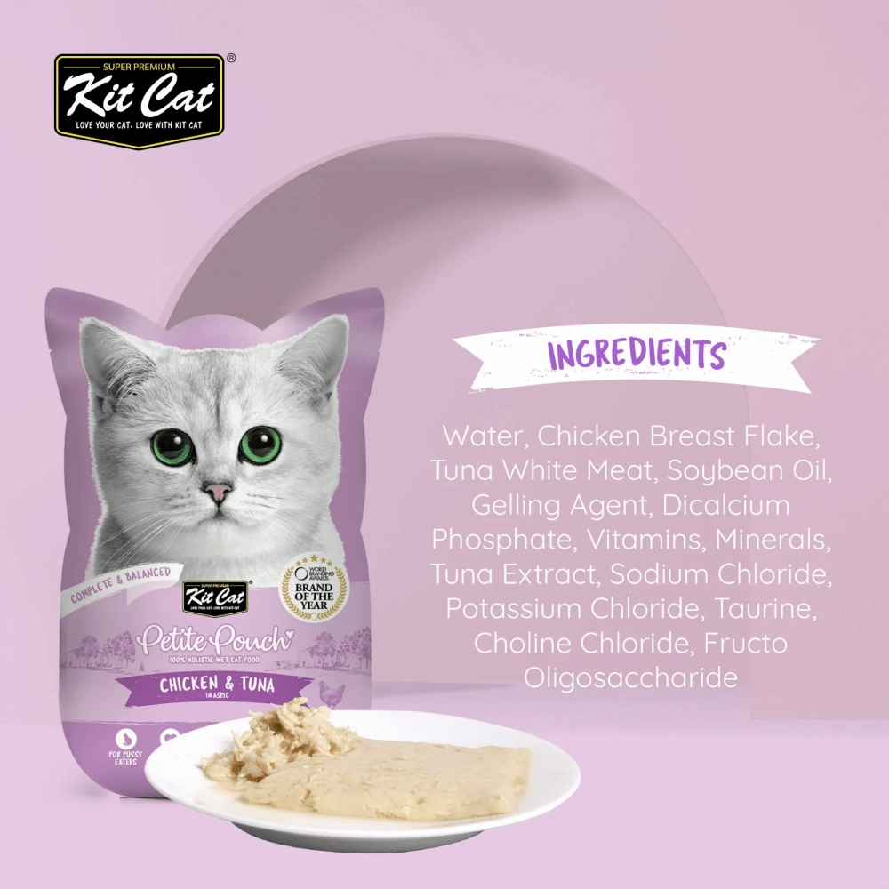 Kit Cat Classic Tuna, Chicken & Tuna and Tuna & Salmon Fish Cat Wet Food Combo