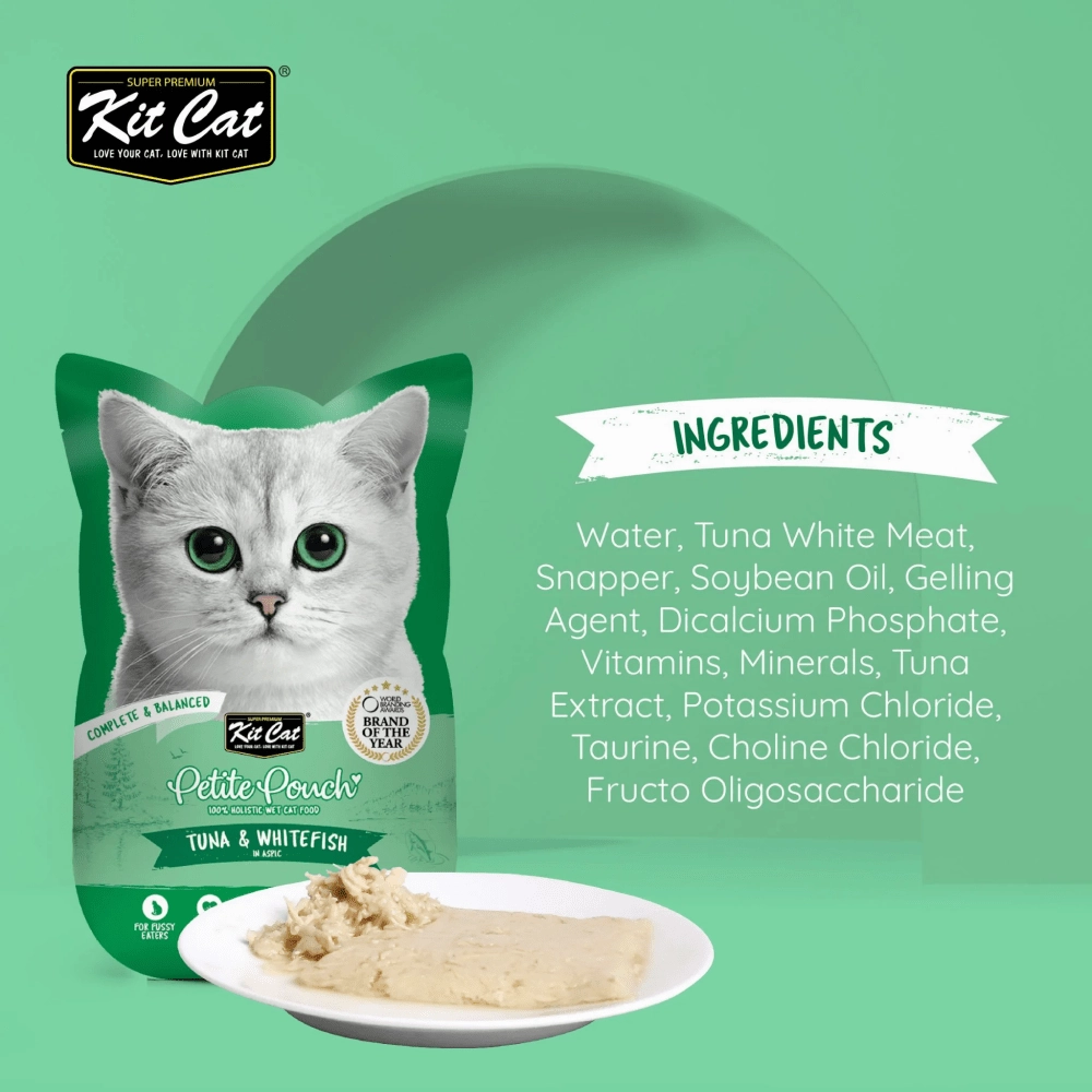 Kit Cat Tuna & White Fish, Chicken & Salmon and Tuna & Salmon Fish Cat Wet Food Combo