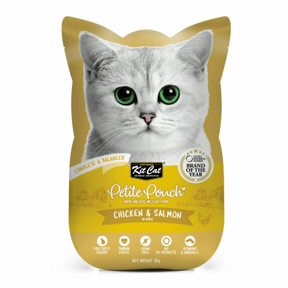 Kit Cat Tuna & White Fish, Chicken & Salmon and Tuna & Salmon Fish Cat Wet Food Combo