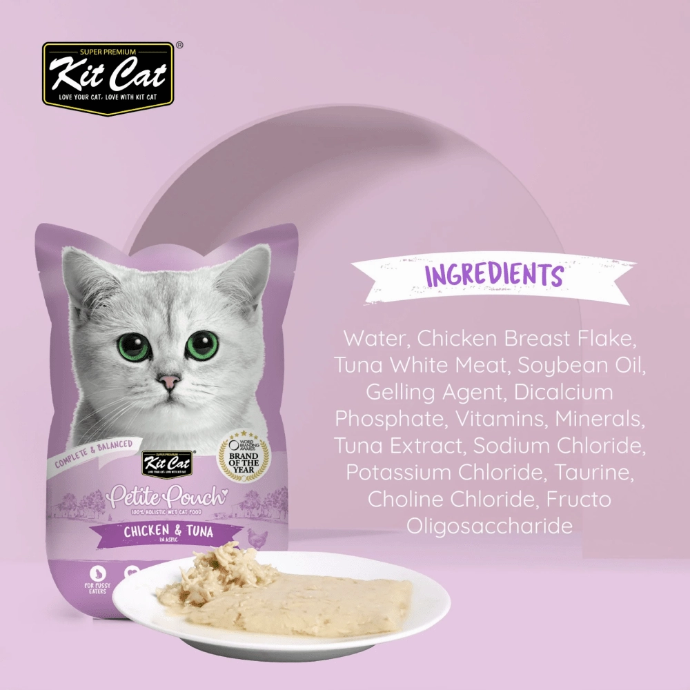 Kit Cat Tuna & White Fish, Chicken & Tuna, Tuna & Salmon Fish Cat Wet Food Combo