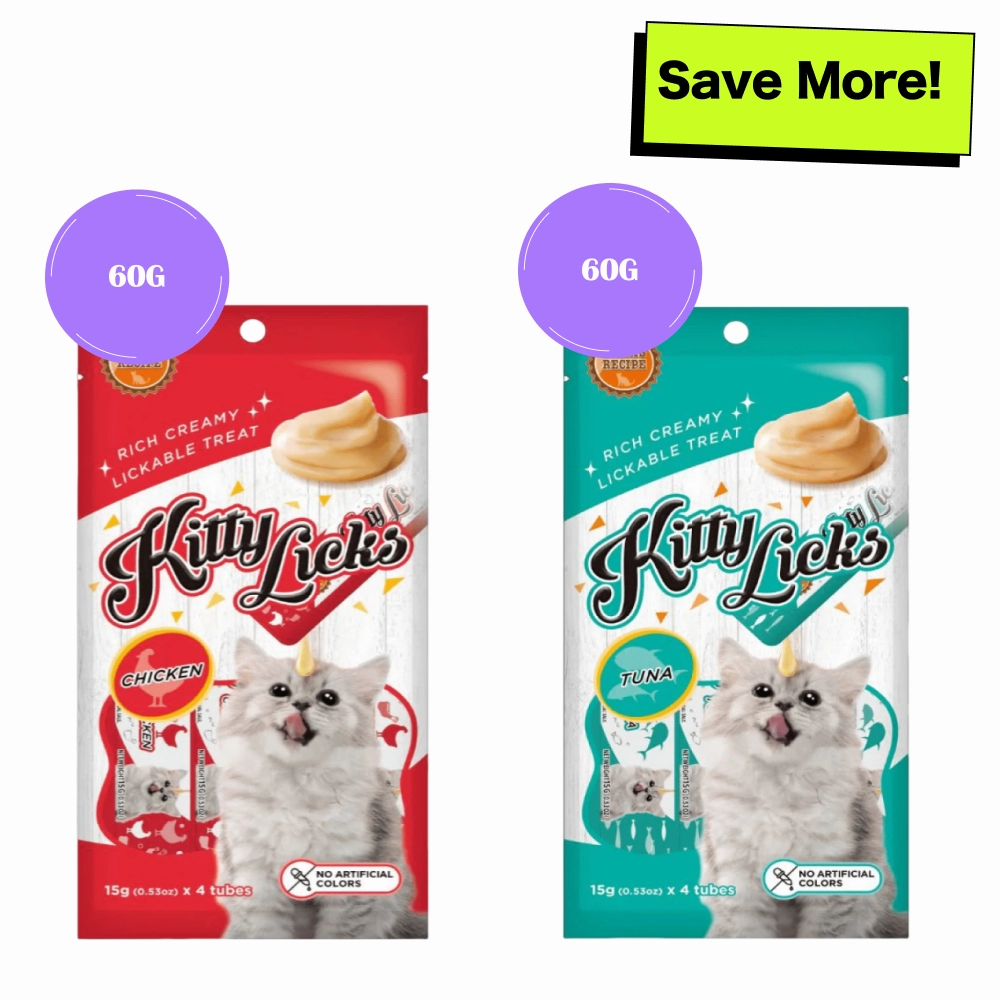Kitty Licks Chicken Flavour and Tuna Cat Treats Combo