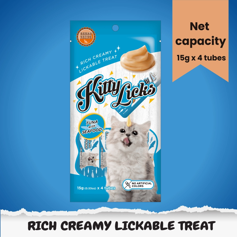 Kitty Licks Chicken Liver and Tuna Seafood Cat Treats Combo
