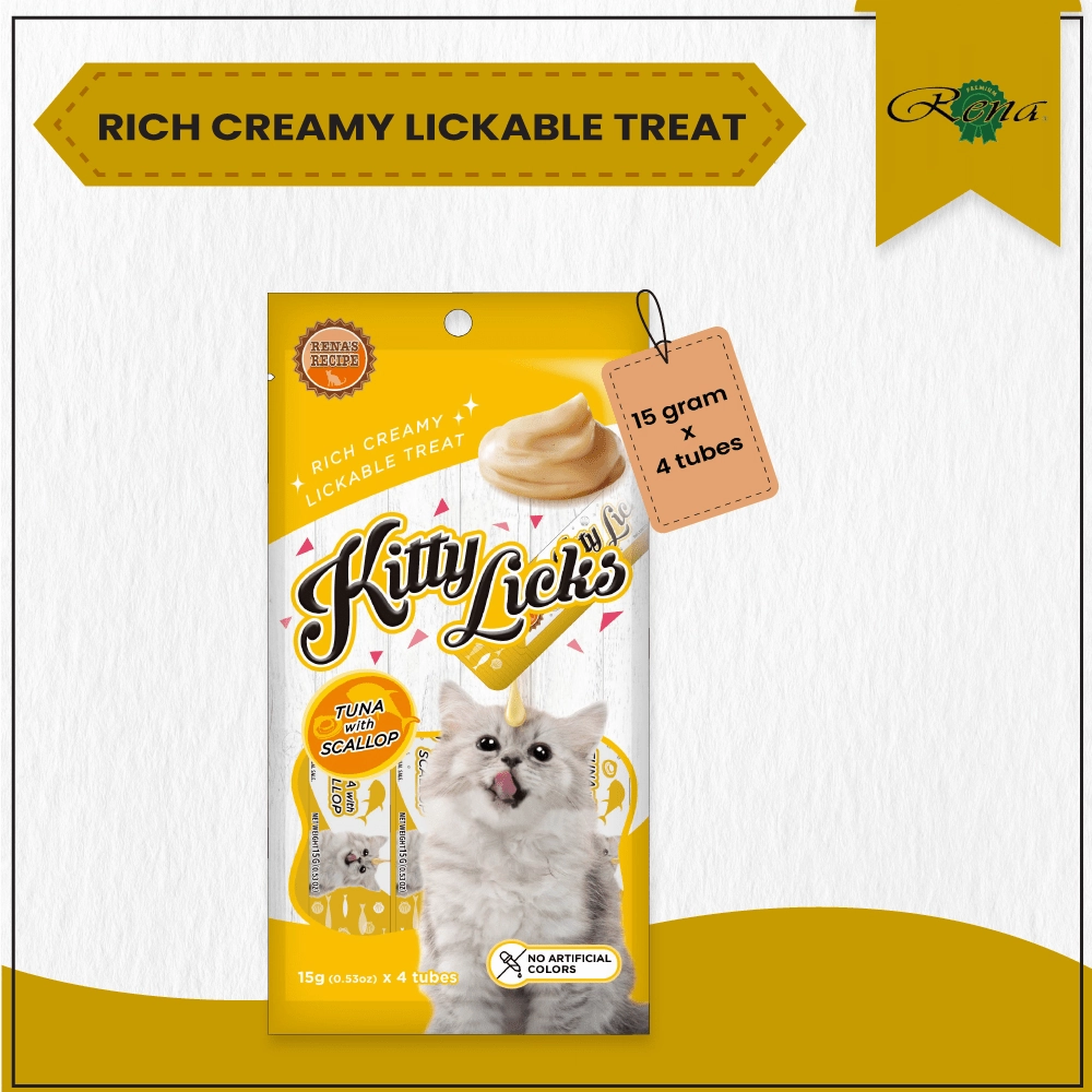 Me O Creamy Chicken & Liver and  Kitty Licks Tuna Scallop Cat Treats Combo