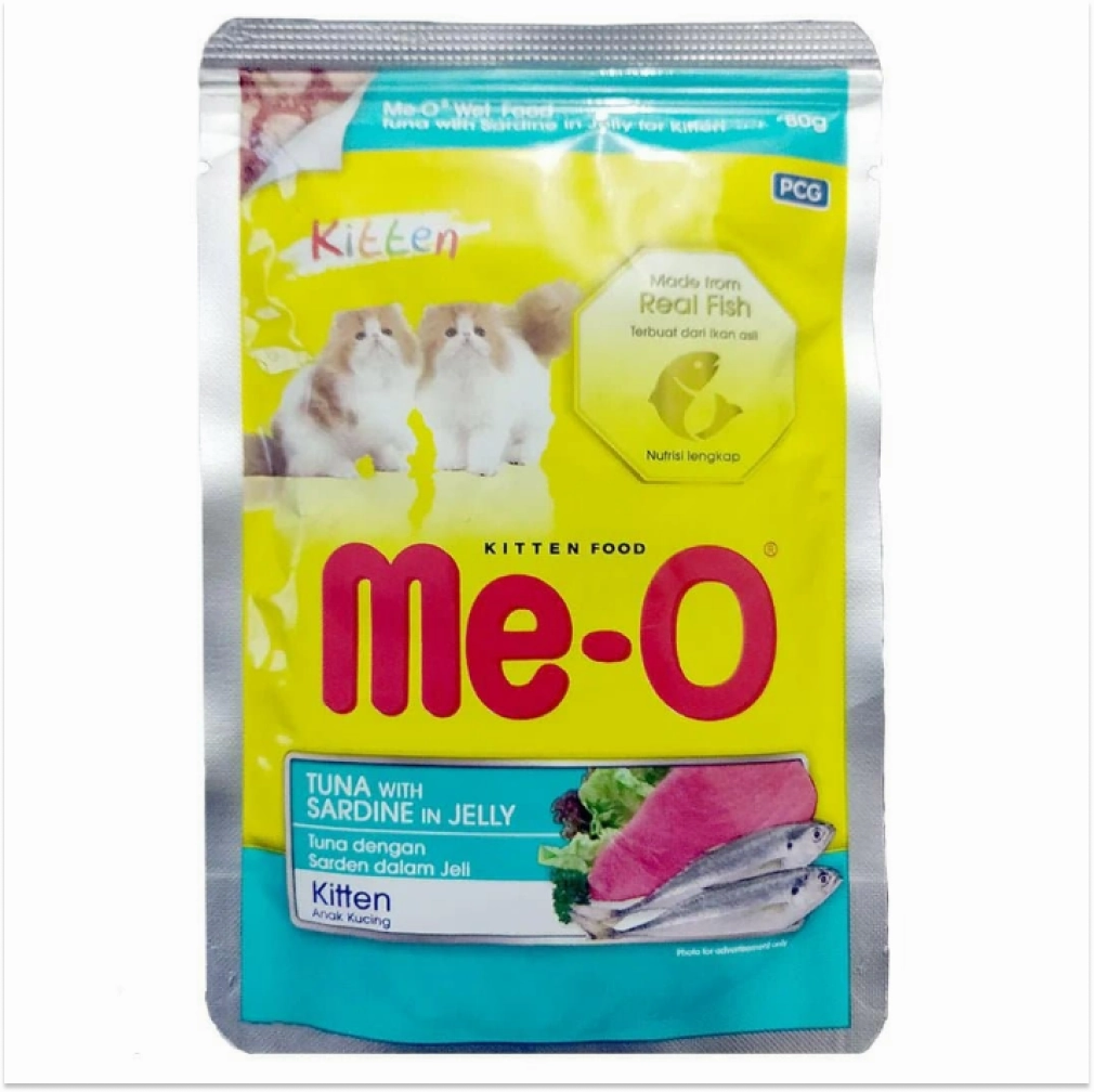 Me O Tuna & Sardine in Jelly Kitten Wet Food