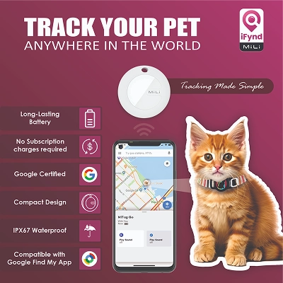 Mitag Go Anti Loss Device with Collar for Cats (Black) | Android