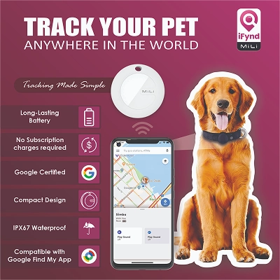Mitag Go Anti Loss Device with Collar for Small Dogs (Black) | Android