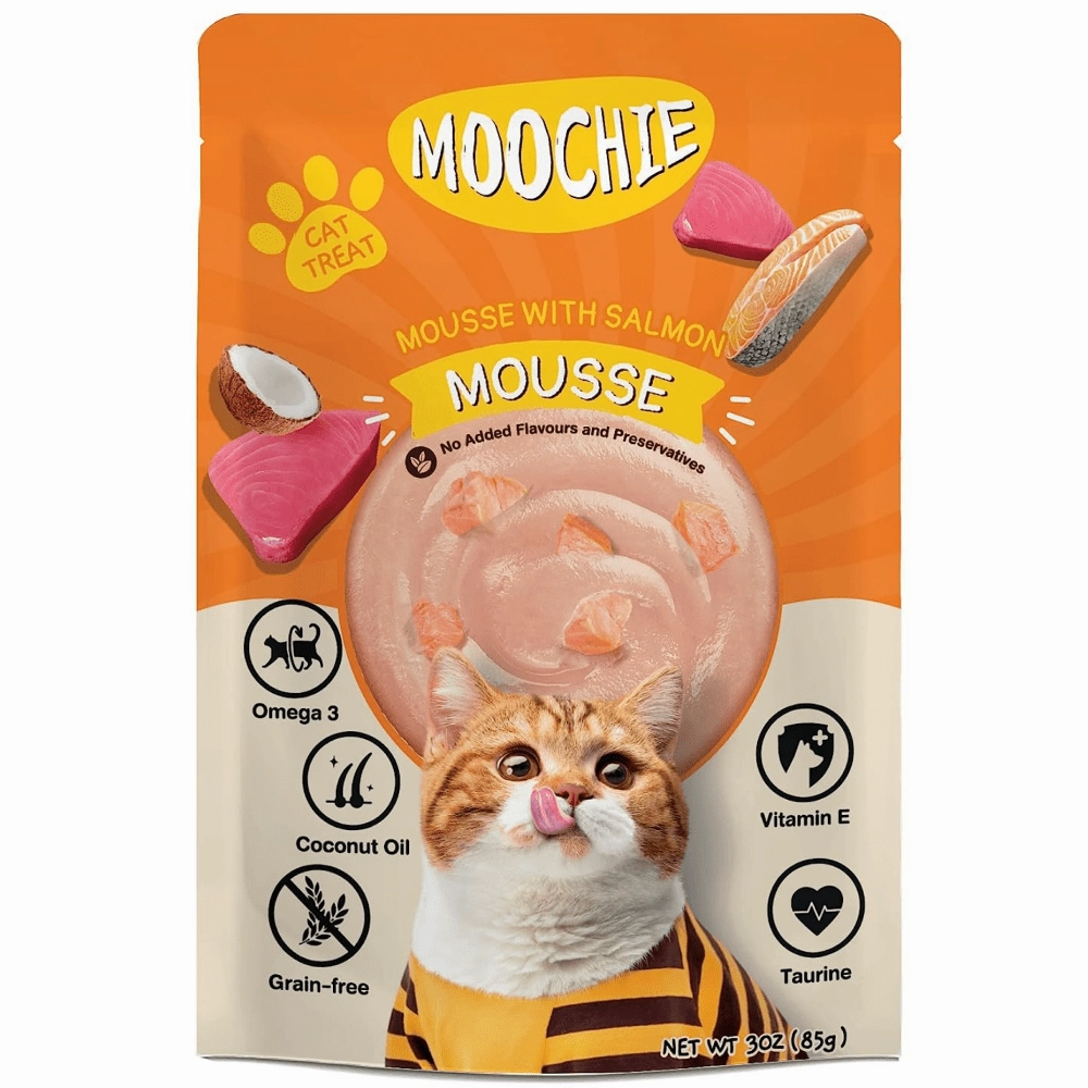 Moochie Mousse with Salmon Grain Free Cat Treats