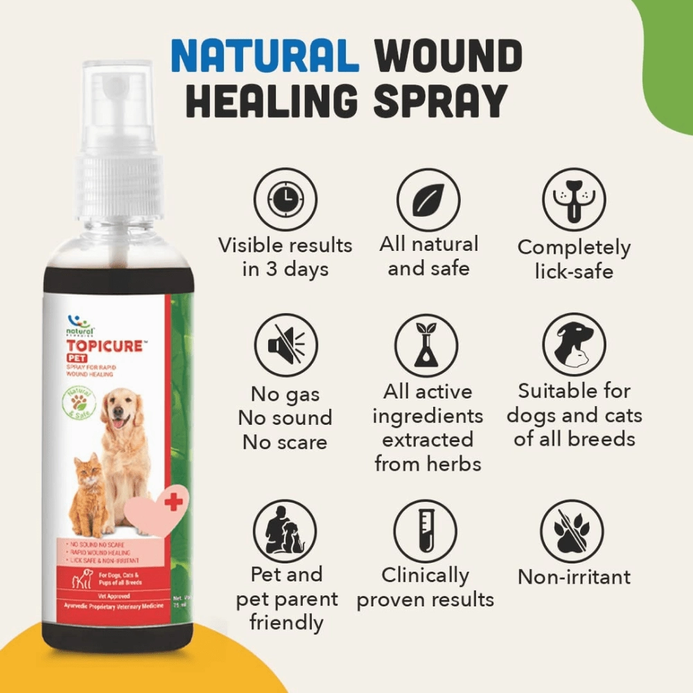 Natural Remedies Lush Me Up Shampoo, Digestive Bites Treats & Topicure Wound Healing Spray Dog Combo