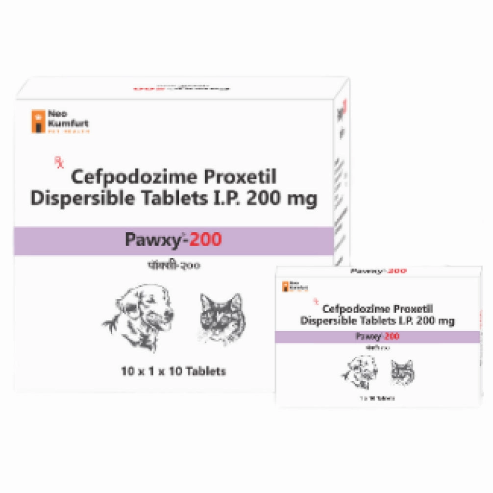 Neo Kumfurt Pawxy 200mg (Cefpodoxime Proxetil) Tablet for Dogs and Cats