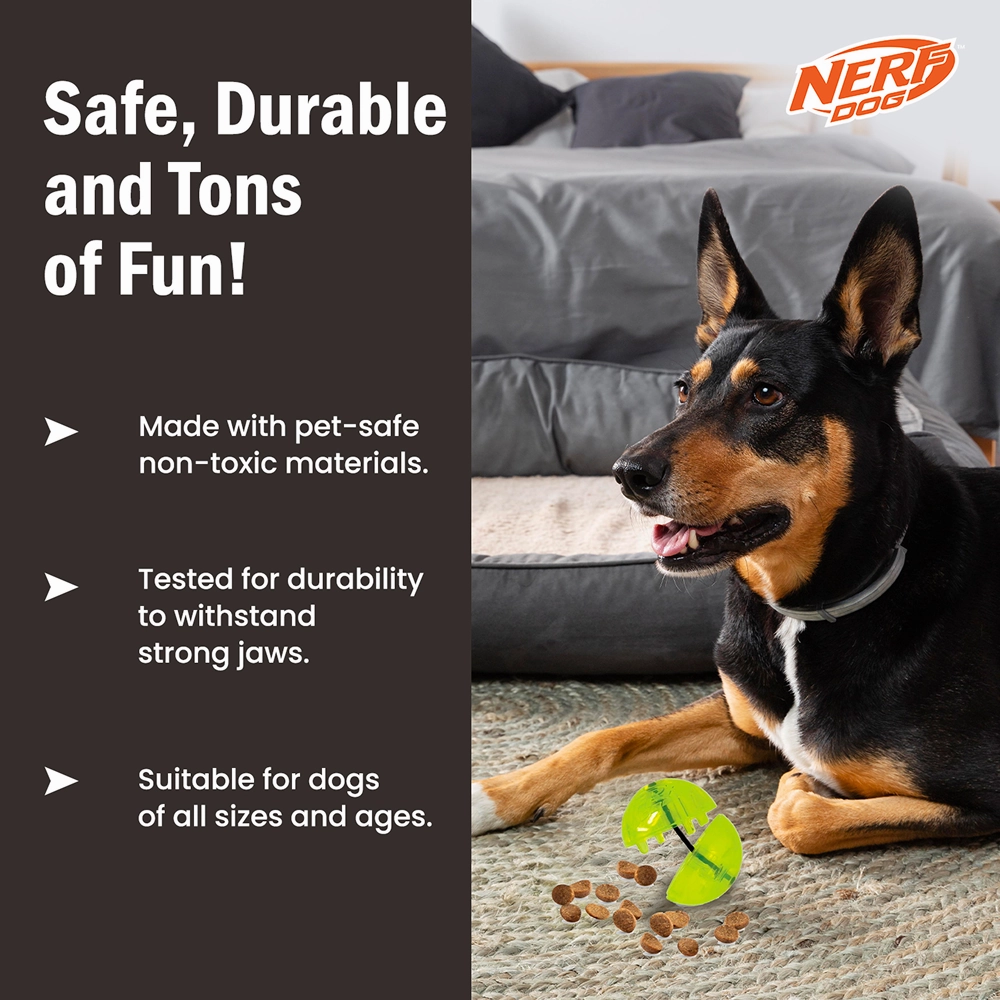 Nerf Dog Bungee Treat Ball Toy for Dogs (Green)