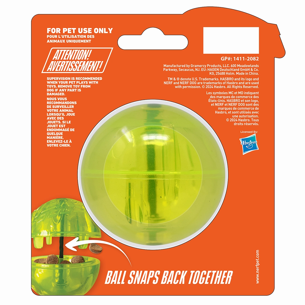 Nerf Dog Bungee Treat Ball Toy for Dogs (Green)