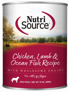NutriSource Adult Chicken, Lamb & Ocean Fish Canned Dog Food