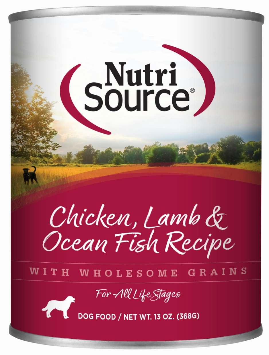 NutriSource Adult Chicken, Lamb & Ocean Fish Canned Dog Food