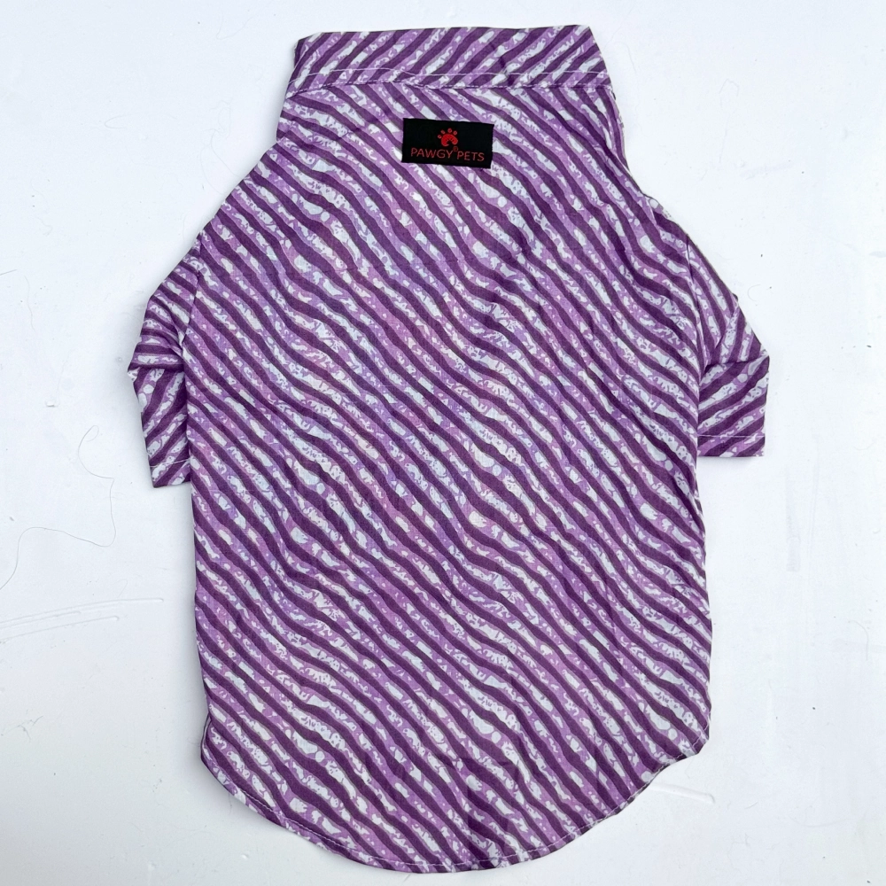 Pawgypets Lehriya Kurta for Dogs and Cats (Purple)