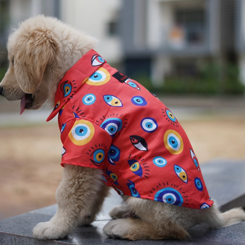 Pawgypets Nazar na lage Shirt for Dogs (Red)