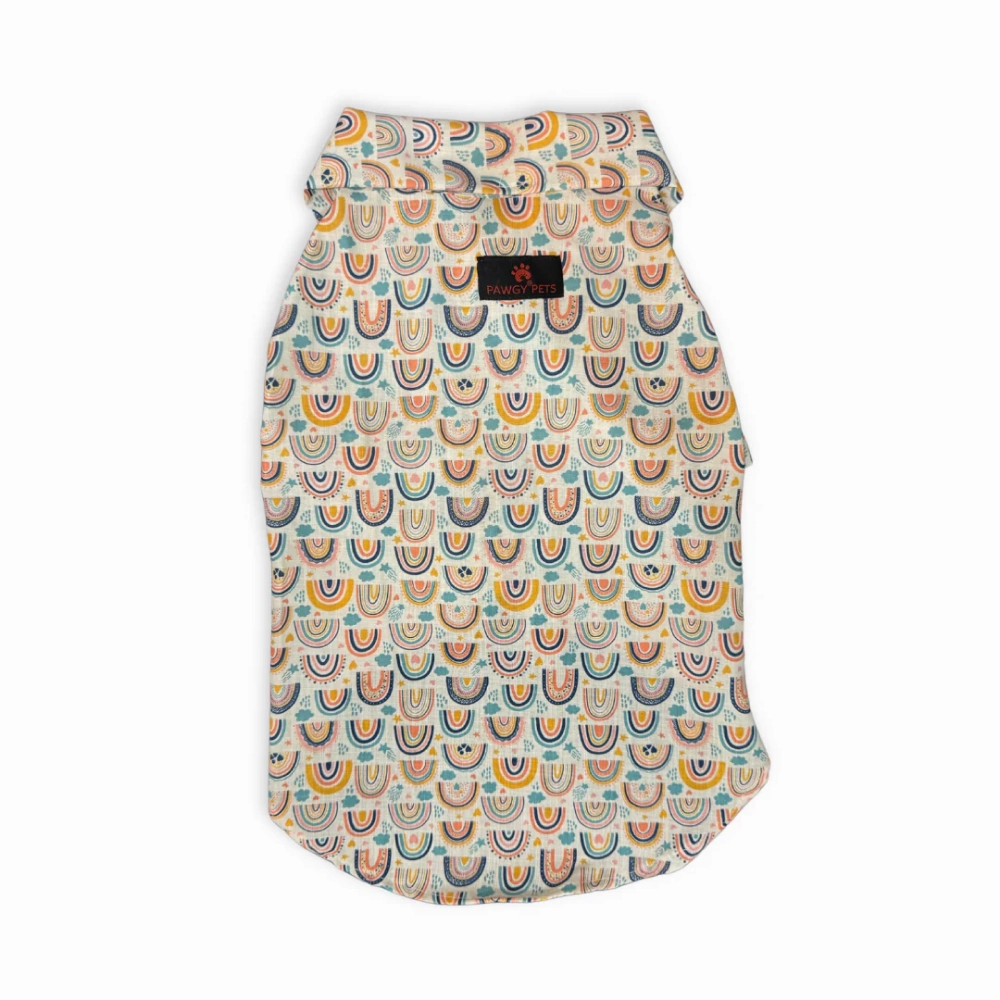 Pawgypets Rainbow Shirt for Dogs (off white)