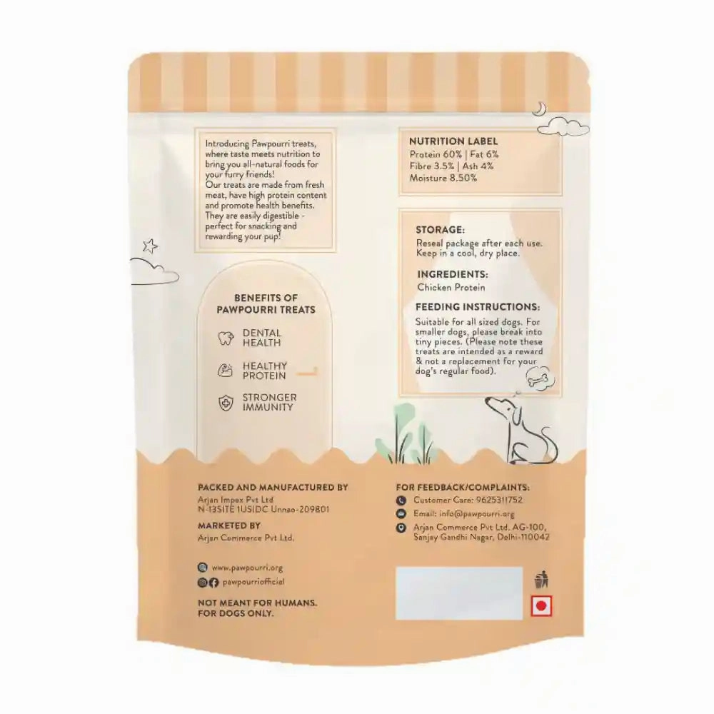 Pawpourri 100% Natural Chicken Jerky Dog Treat