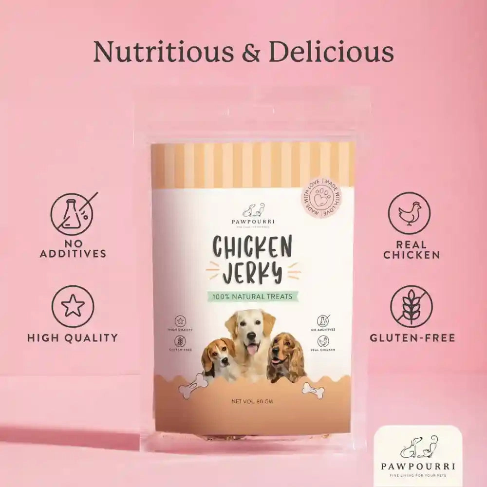 Pawpourri 100% Natural Chicken Jerky Dog Treat