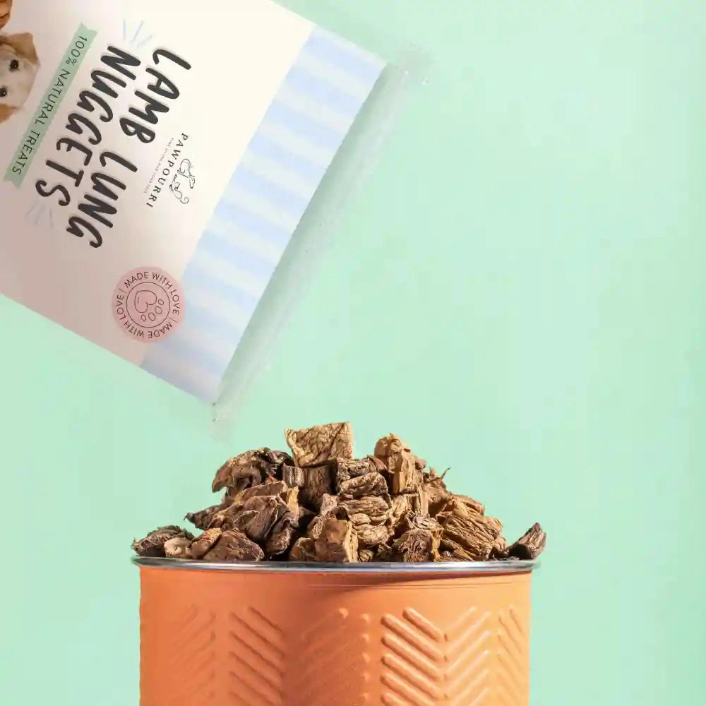 Pawpourri 100% Natural Lamb Lung Nuggets Dog Treat