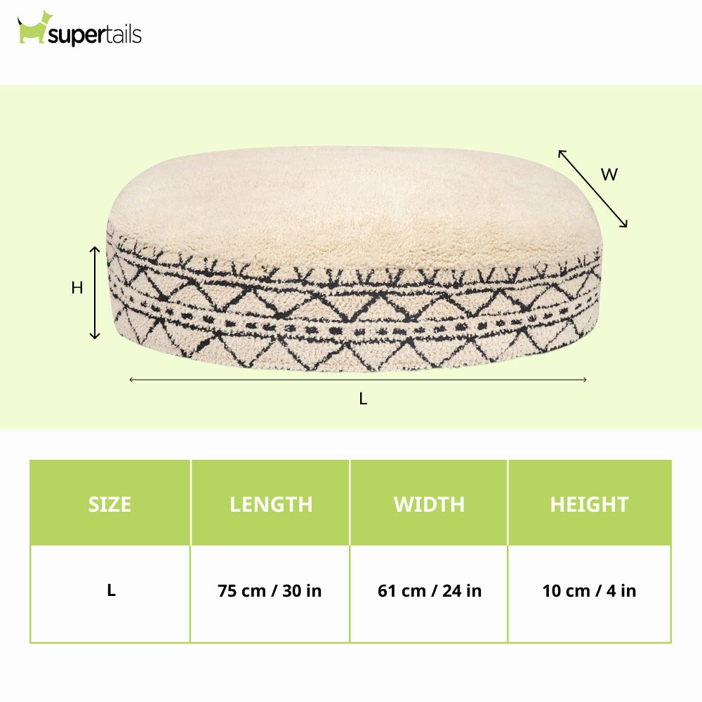 Pawpourri Boho Aztec Oval Bed for Dogs and Cats (Boho Print)