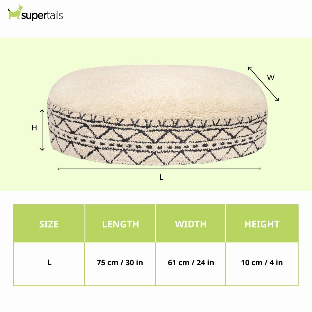 Pawpourri Boho Aztec Oval Bed for Dogs and Cats (Boho Print)