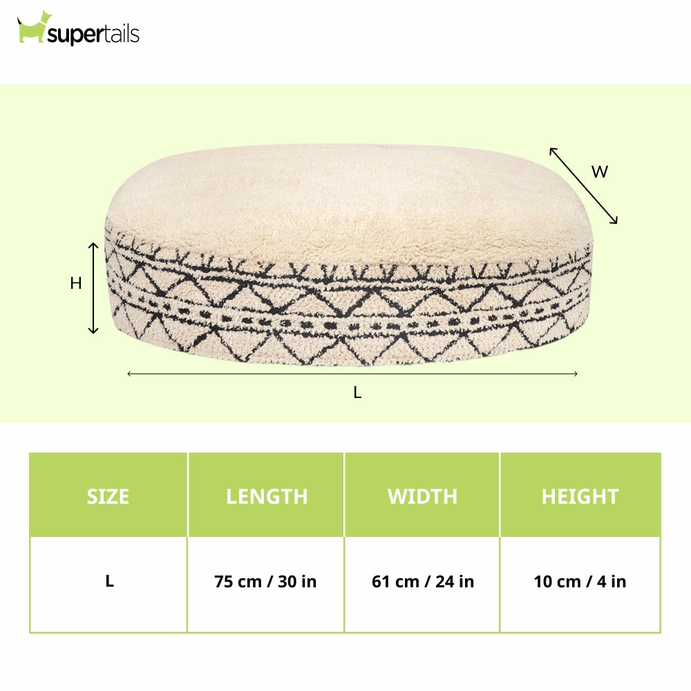 Pawpourri Boho Aztec Oval Bed for Dogs and Cats (Boho Print)