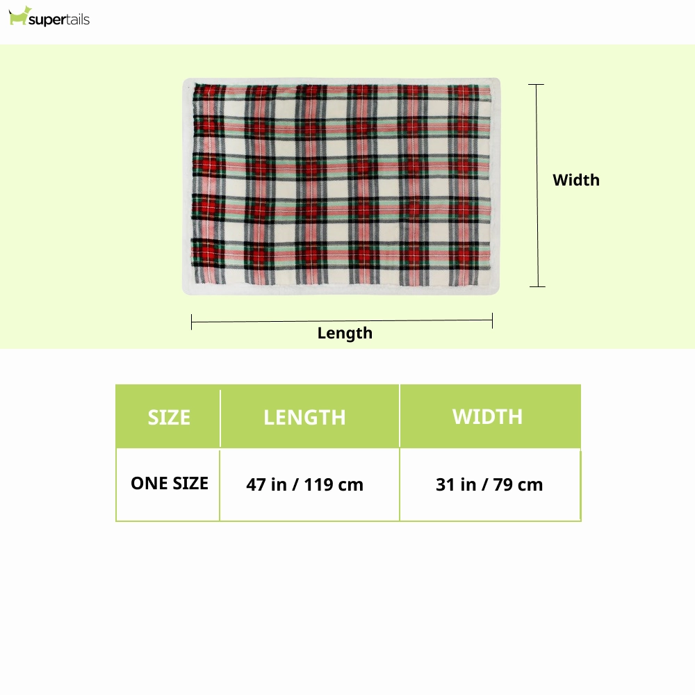 Pawpourri Plaid Xmas Blanket for Dogs