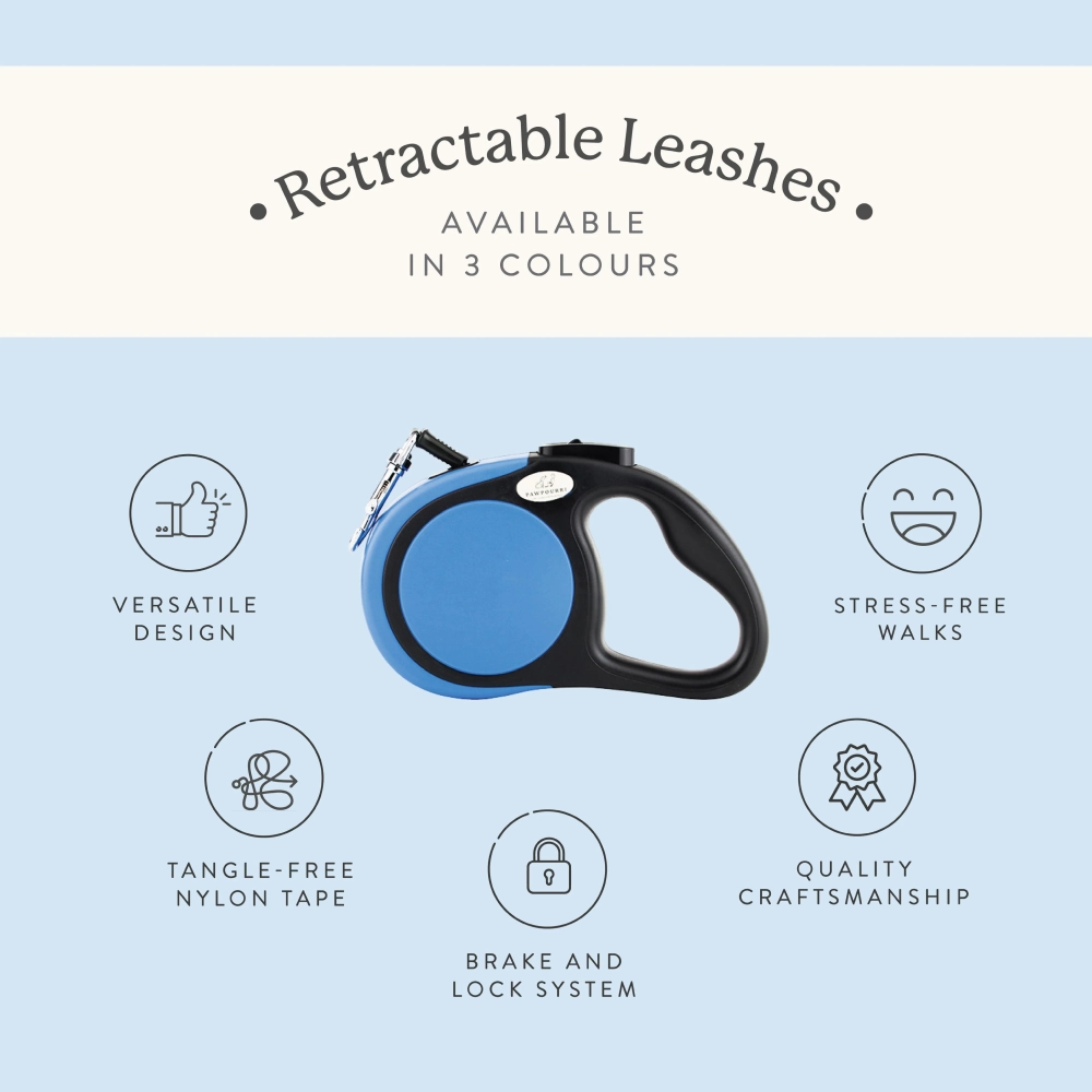 Pawpourri Retractable Leash for Dogs and Cats (Orange)