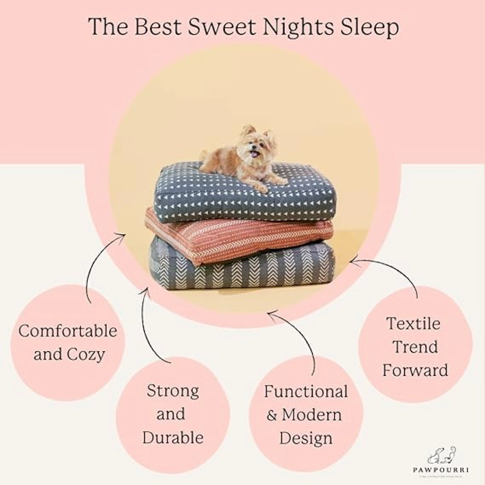 Pawpourri Ultra Soft Bolster Denim Cuddler Bed for Dogs and Cats (Blue)