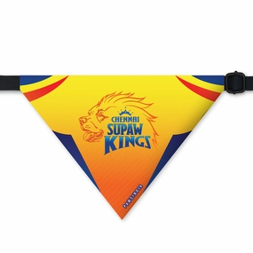 Pawsindia Chennai Supaw Kings ipl Bandana for Dogs