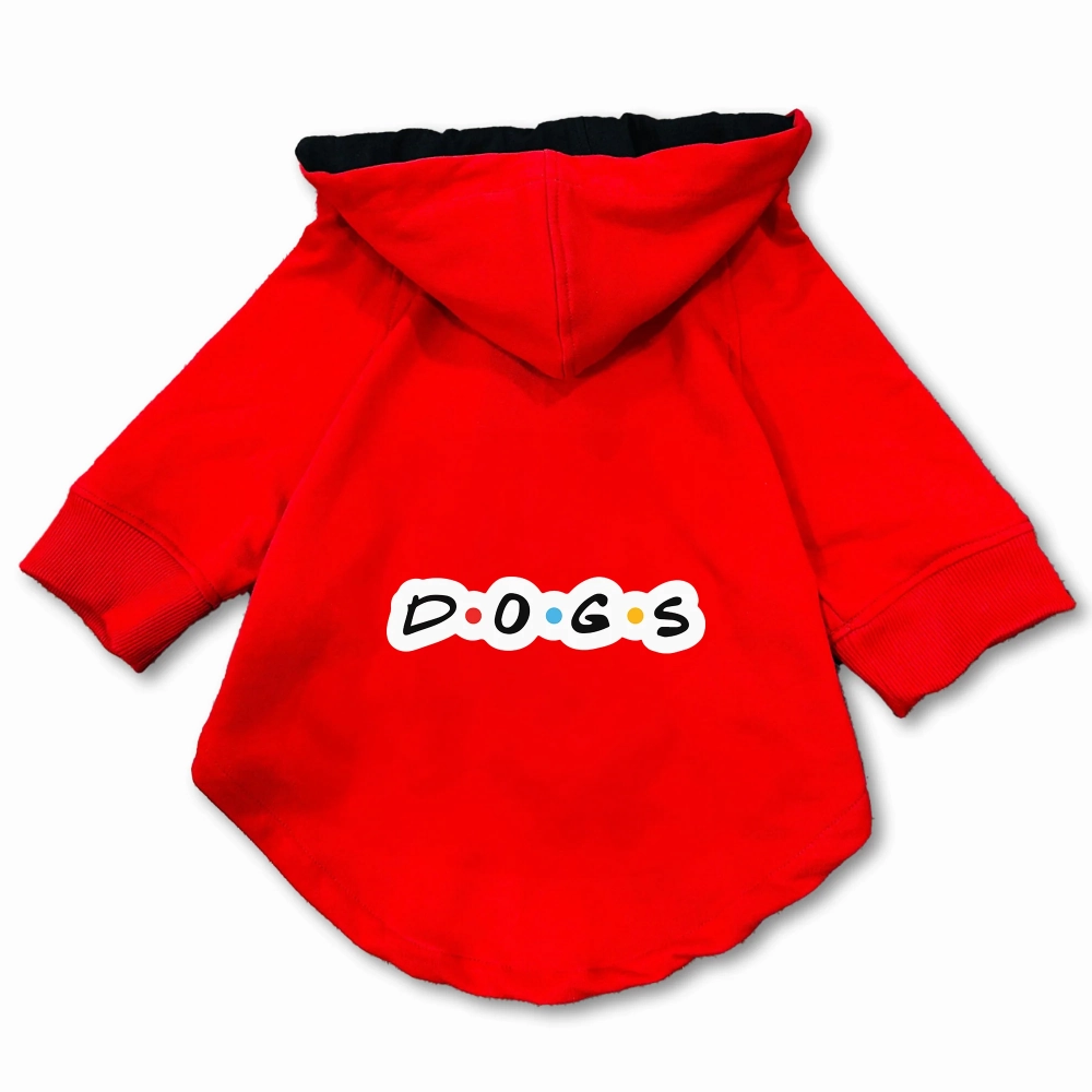Pawsindia D.O.G.S Hoodie for Dogs (Red)