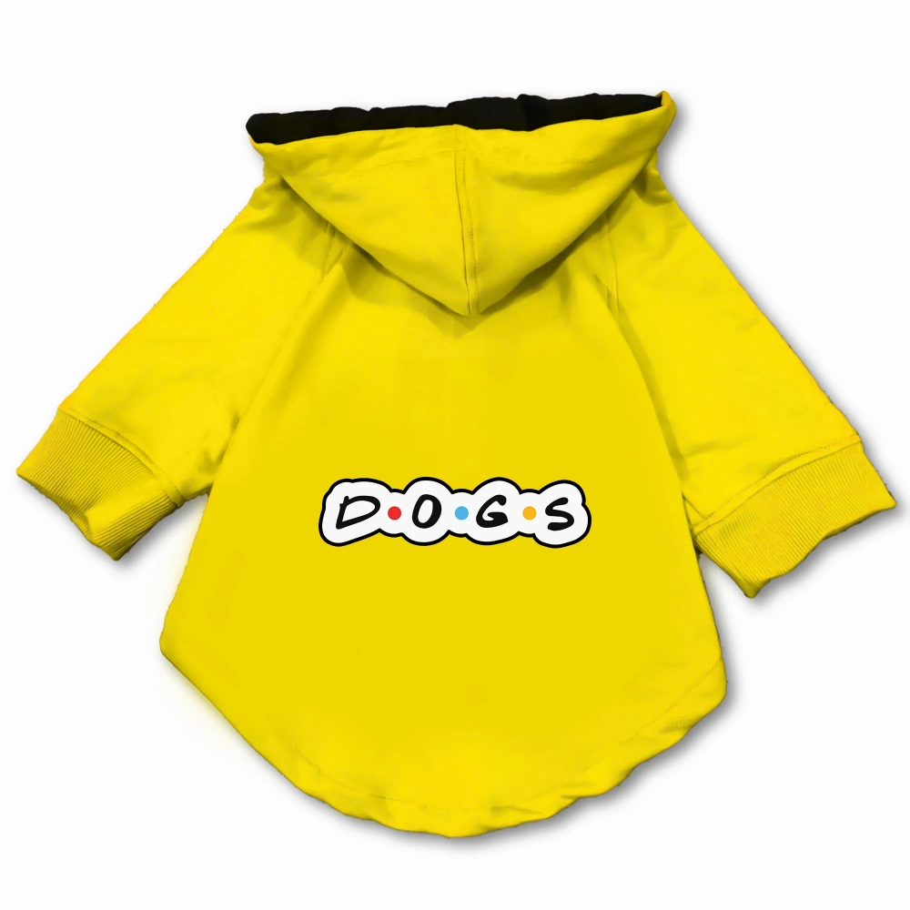 Pawsindia D.O.G.S Hoodie for Dogs (Yellow)