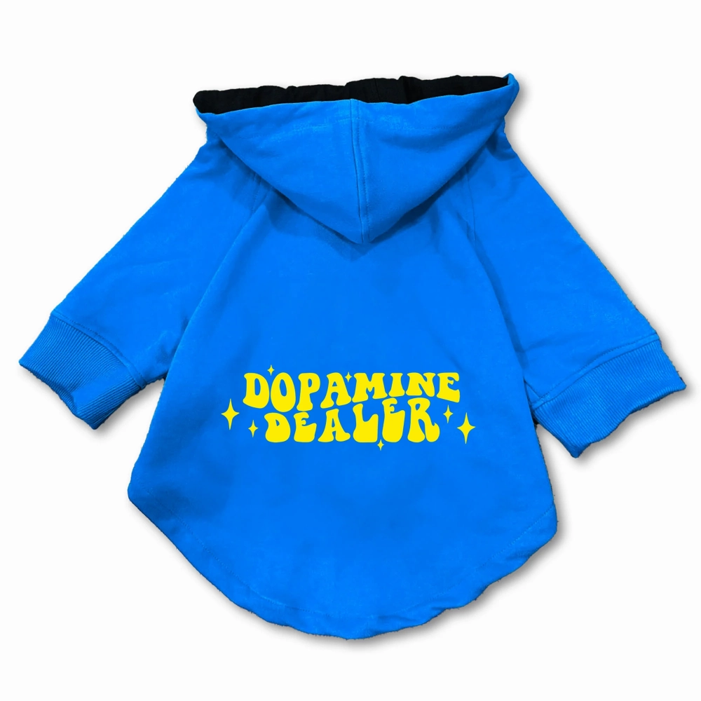 Pawsindia Dopamine Dealer Hoodie for Dogs (Blue)
