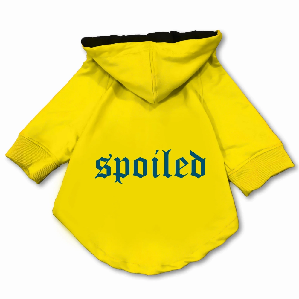 Pawsindia Spoiled Hoodie for Dogs (Yellow)