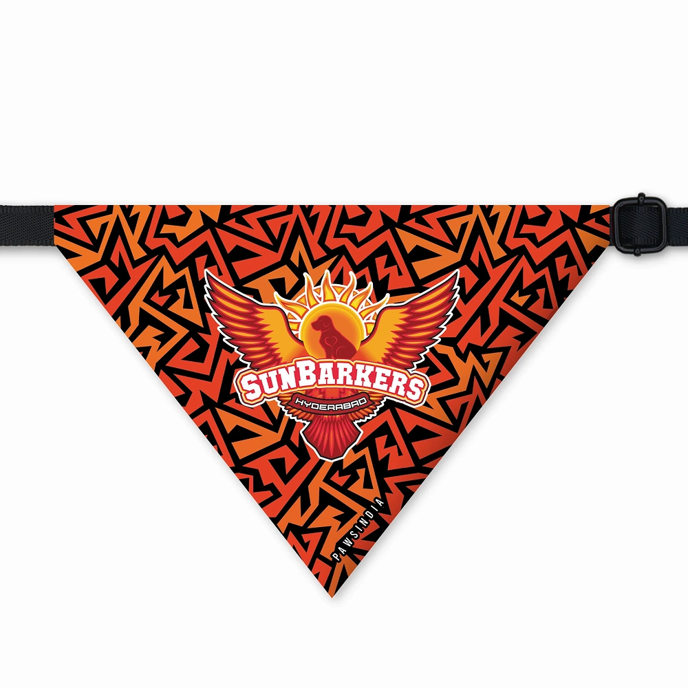 Pawsindia Sunbakers Hyderabad ipl Bandana for Dogs