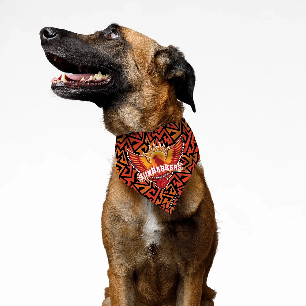 Pawsindia Sunbakers Hyderabad ipl Bandana for Dogs
