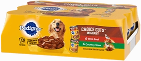PEDIGREE CHOICE CUTS IN GRAVY Adult Canned Soft Wet Dog Food Variety Pack, with Beef and Country Stew