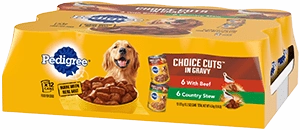 PEDIGREE CHOICE CUTS IN GRAVY Adult Canned Soft Wet Dog Food Variety Pack, with Beef and Country Stew