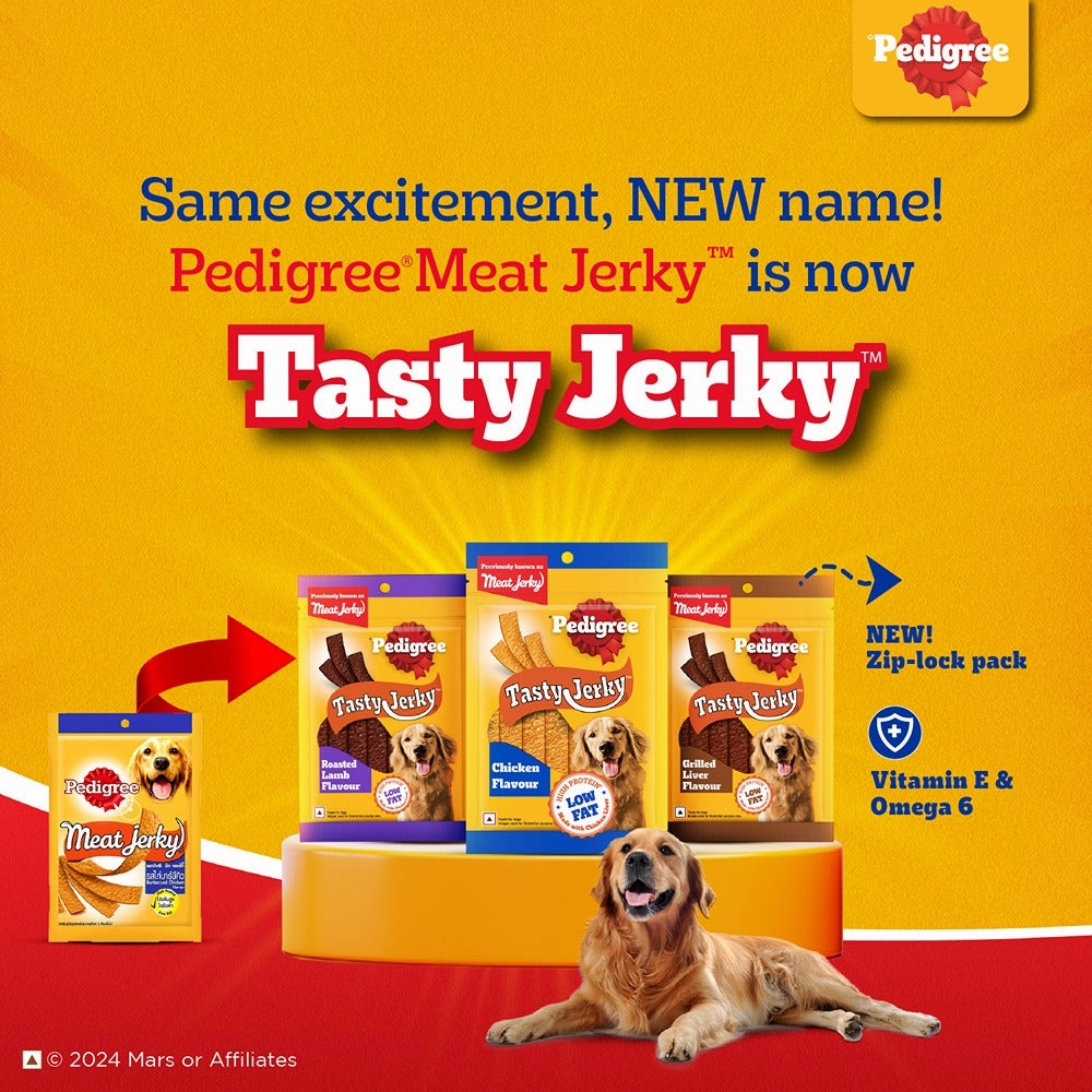 Pedigree Dentastix Oral Care for Adult (Large Breed of 25 kg ) and Grilled Liver Tasty Jerky Dog Treats Combo