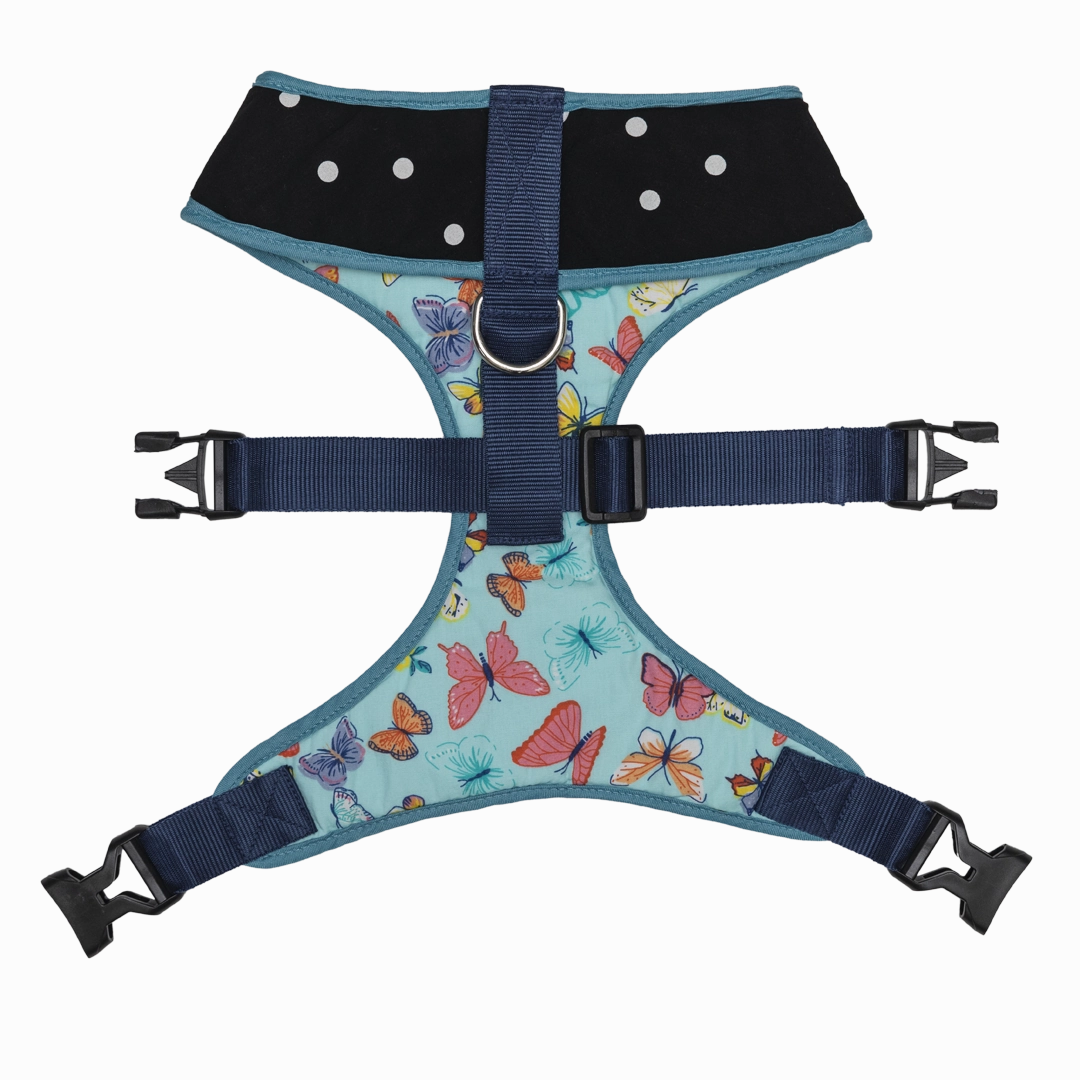 Pet And Parents Butterfly and Polka Reversible Harness for Dogs