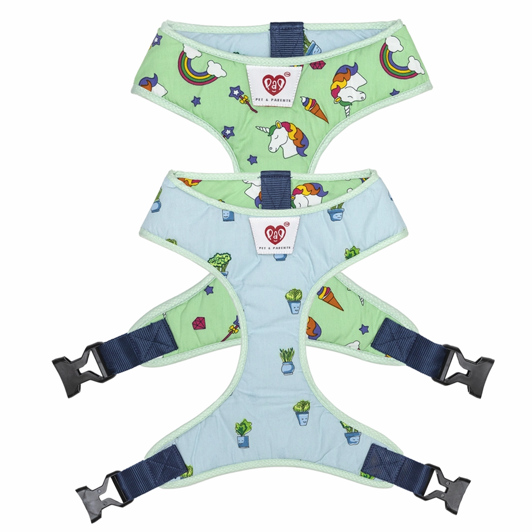Pet And Parents Little Plants Wonderland Reversible Harness for Dogs