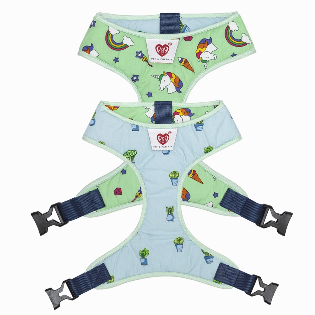 Pet And Parents Little Plants Wonderland Reversible Harness for Dogs