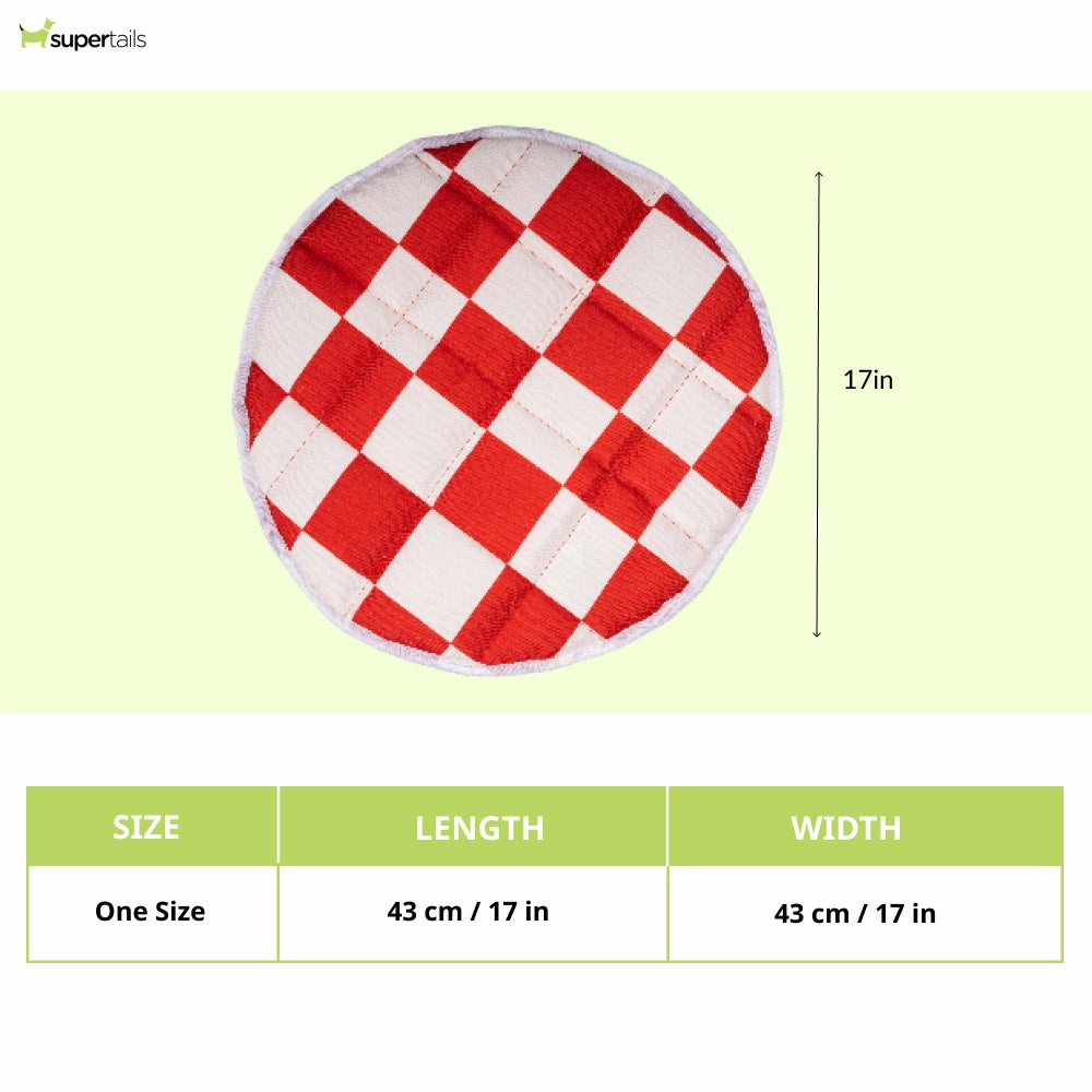 Pet Set Go Cozy Checks Mat for Cats (Red)