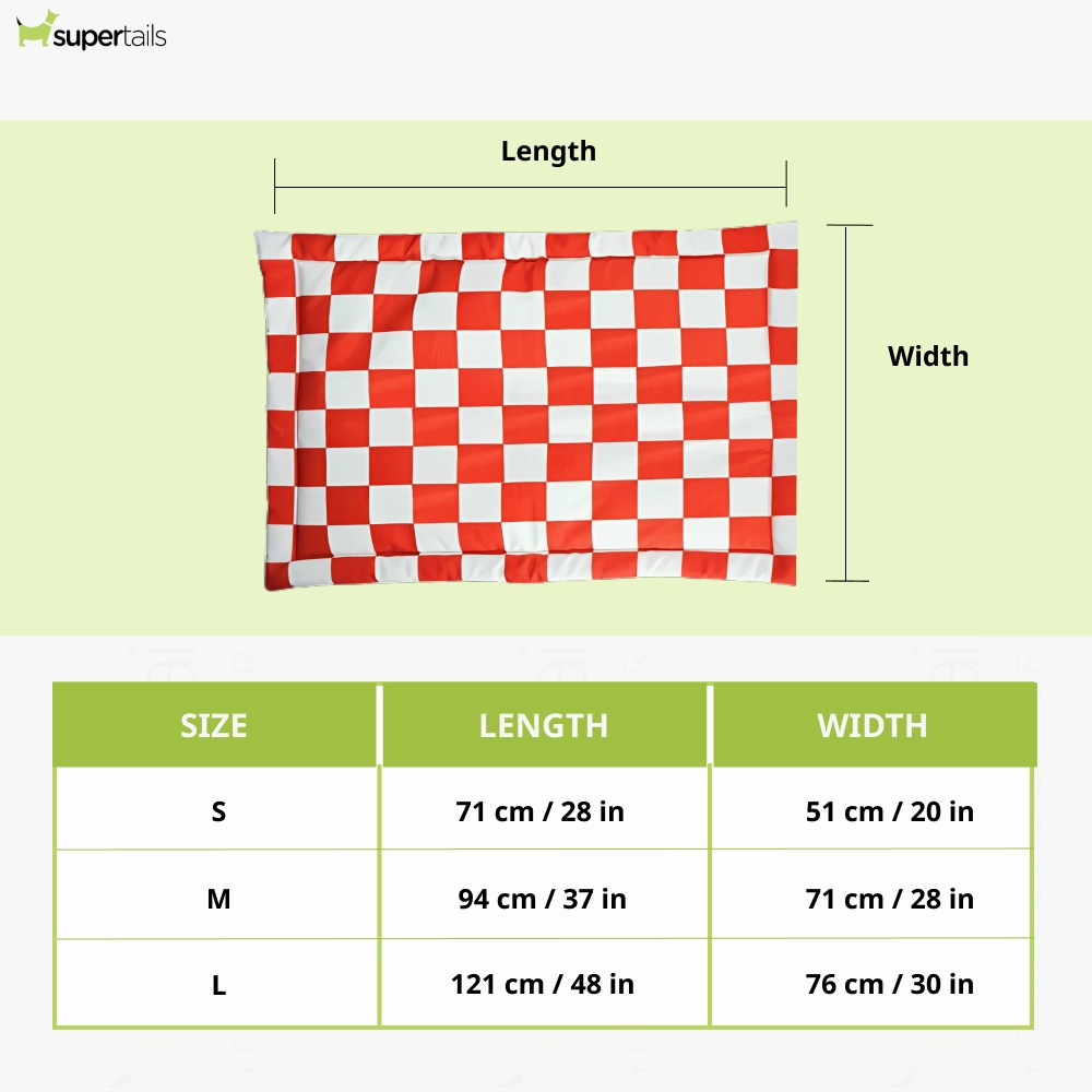 Pet Set Go Cozy Checks Mat for Dogs and Cats (Red)