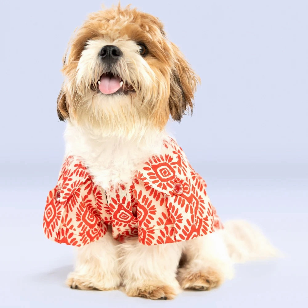 Pet Set Go Noor Cotton Shirt for Dogs (Red)