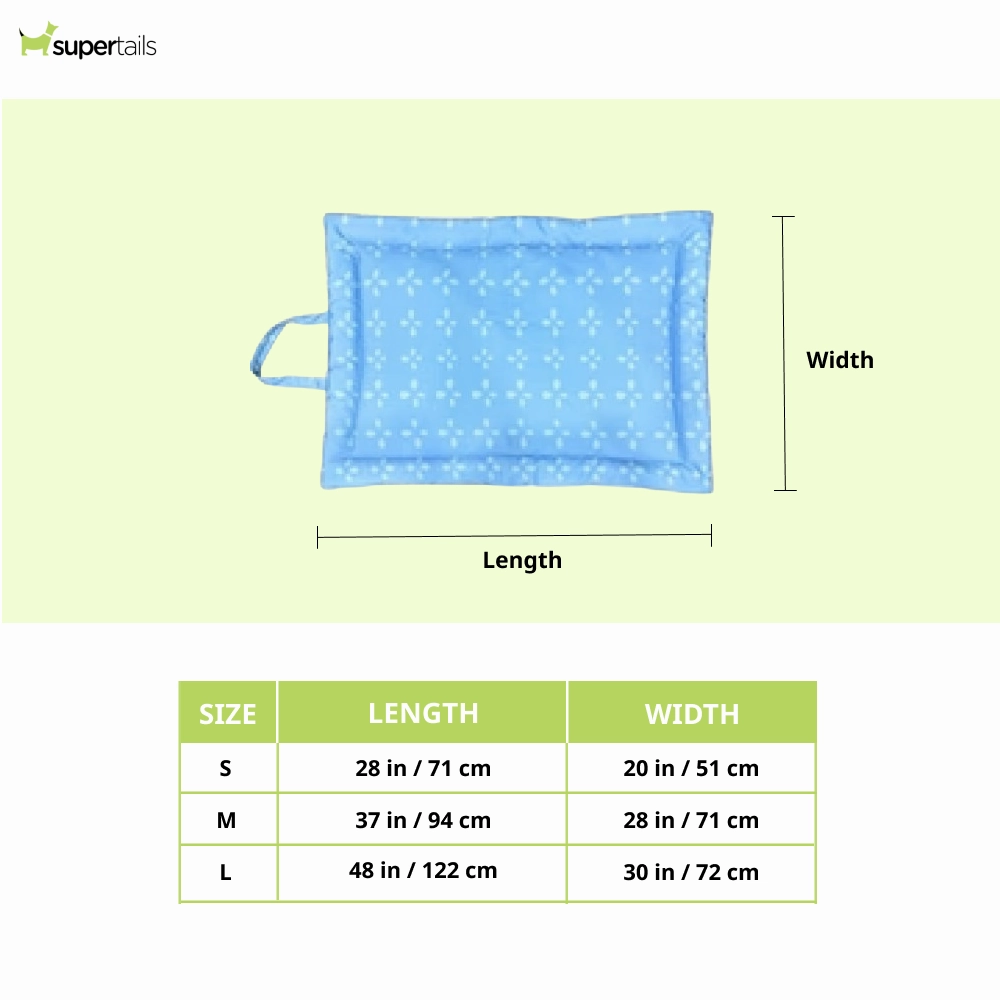 Pet Set Go Sky Bloom Mat for Dogs (Sky Blue)